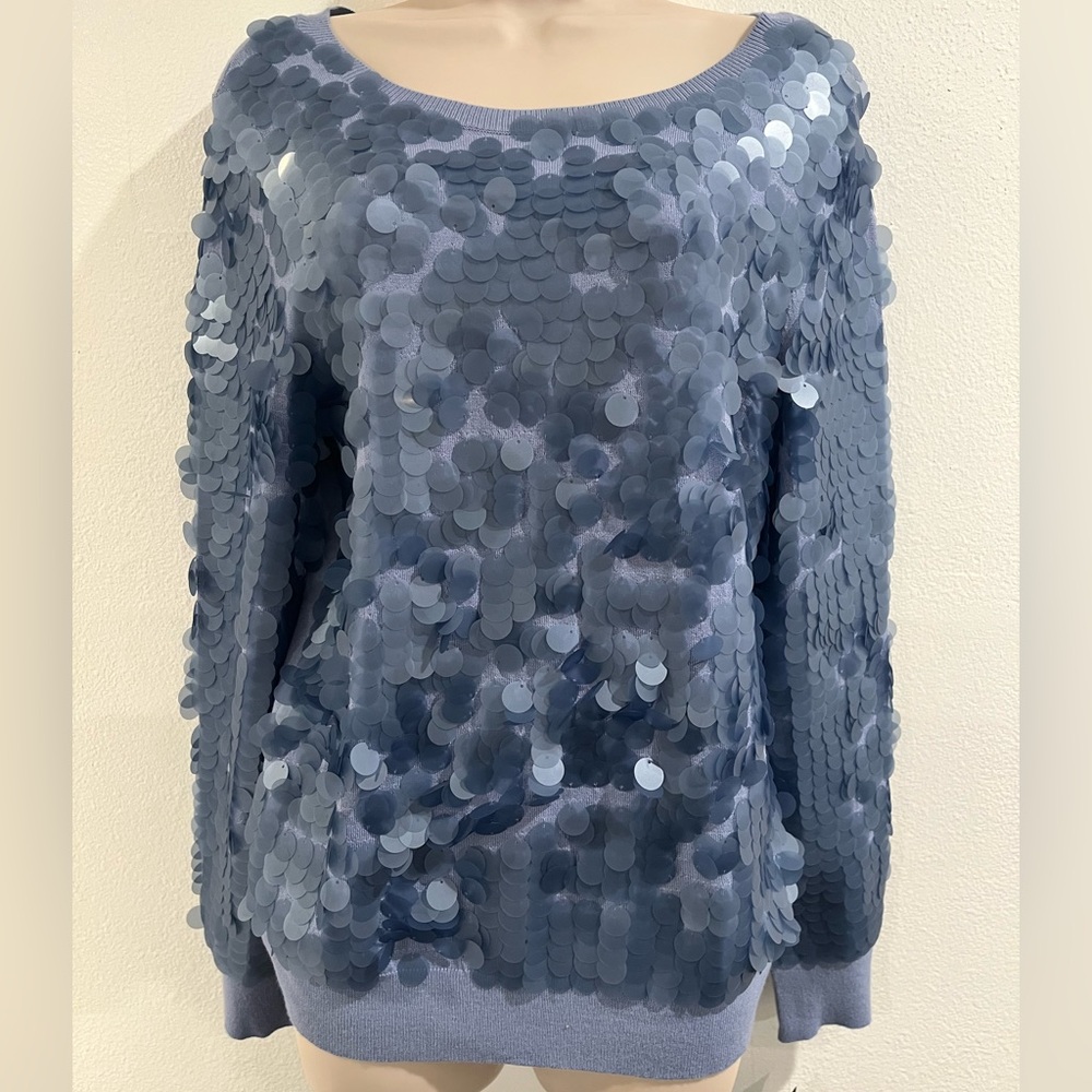 New Medium Women’s Sweater, Cowgirl Blue